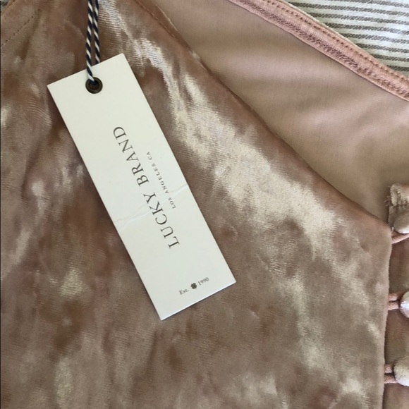 Lucky Brand Crush Velvet Top in Dusty Pink 🌸 - Picture 2 of 5